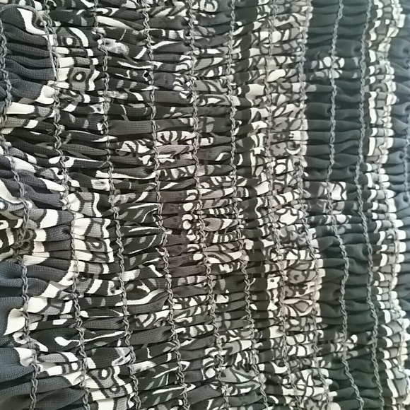 Flowy strapless summer blue dress - Picture 4 of 4